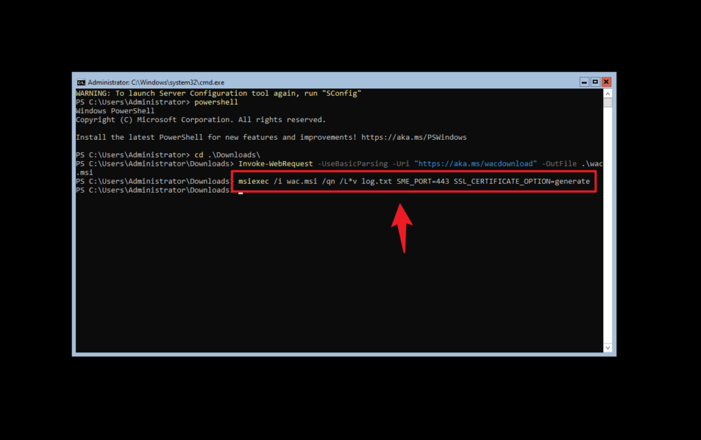 INSTALLING WINDOWS ADMIN CENTER ON SERVER CORE visual data 8